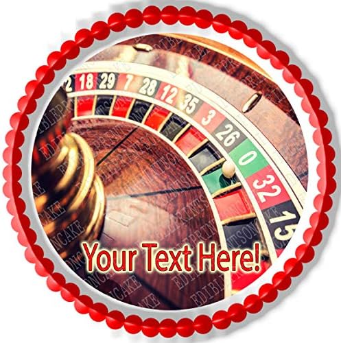 Roulette wheel in casino - Edible Cake Topper - 10" round