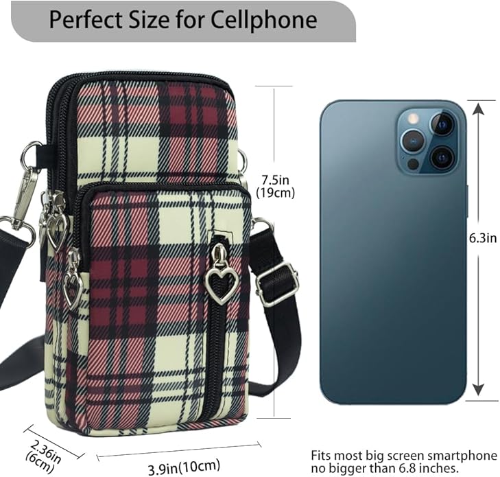 JANKS Small Crossbody Bag for Women - Mini Phone Purses with Crossbody Strap and Wallet - Nylon Arm Bag