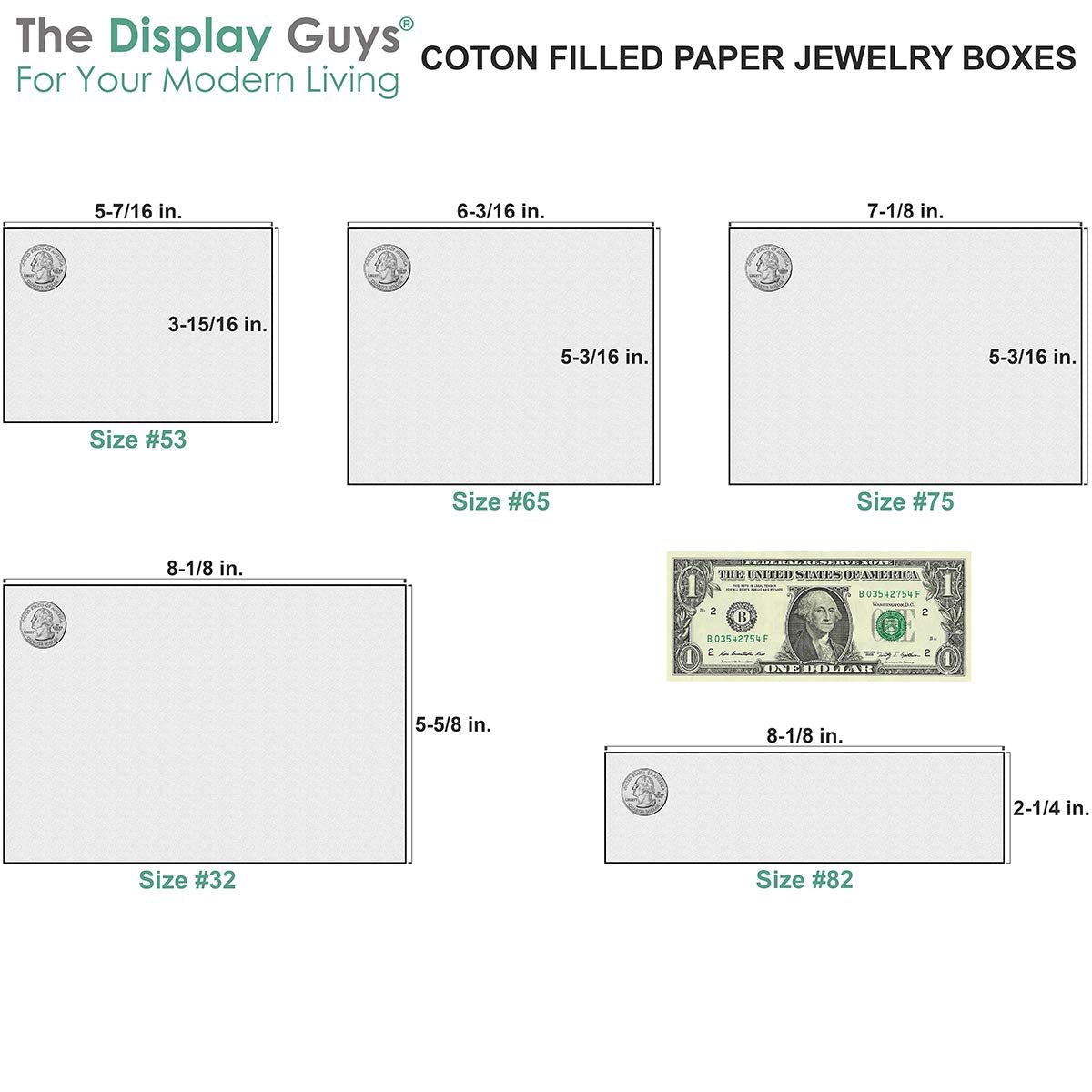 TheDisplayGuys - 25-Pack #11 Cotton Filled Cardboard Paper Jewelry Boxes Gift Case - White Swirl (2.1" x 1.8" x 0.8") - for Shipping or Storage