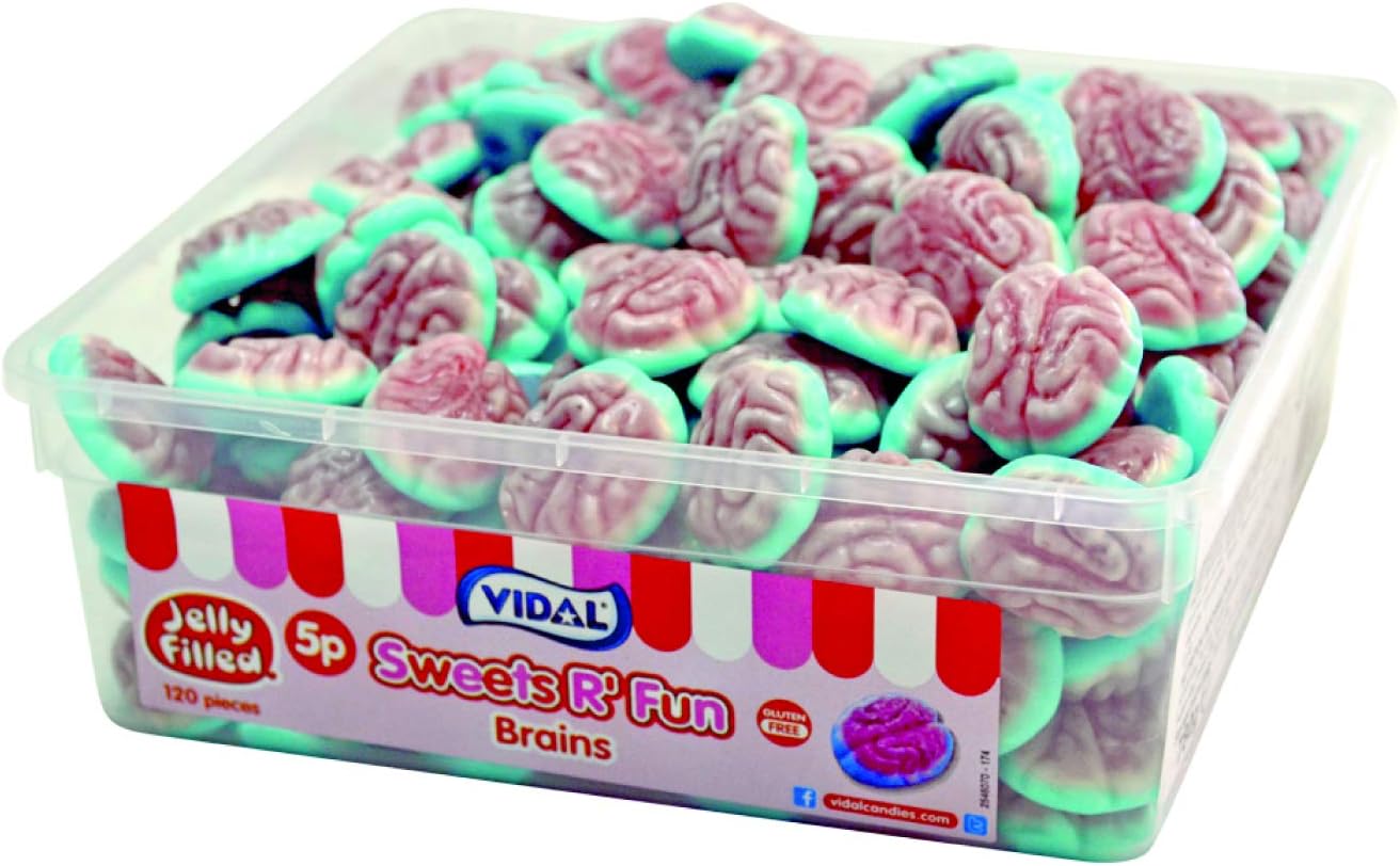 Jelly Filled Brains Fruity in Tub (120 Brains)