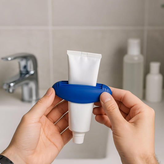 5 Pcs Tube Squeezers Set, Toothpaste Tube Squeezer Tool, Tubes Squeezer Roller Tool for Bathroom, Home Use, Red Black White Blue