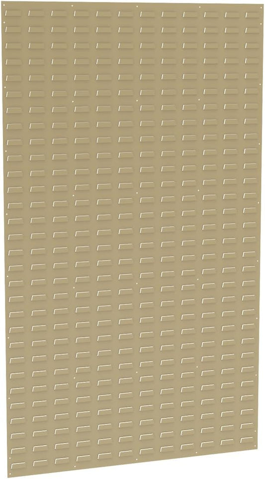 Akro-Mils 30161 Heavy Duty Wall Mount Garage Storage Steel Louvered Panel | Wall Storage Bin Hanging Organizer System for AkroBins, 36-Inch W x 61-Inch H, Beige, Single
