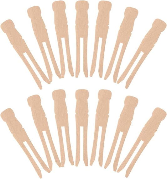 PRETYZOOM 100Pcs Wooden Clothespins, Heavy Duty Clothes Clips Clothesline Clamps Pegs for Home Outdoor Laundry Drying Rack Sock Quilt Crafts, Photo Hanging, Food Bag Sealing