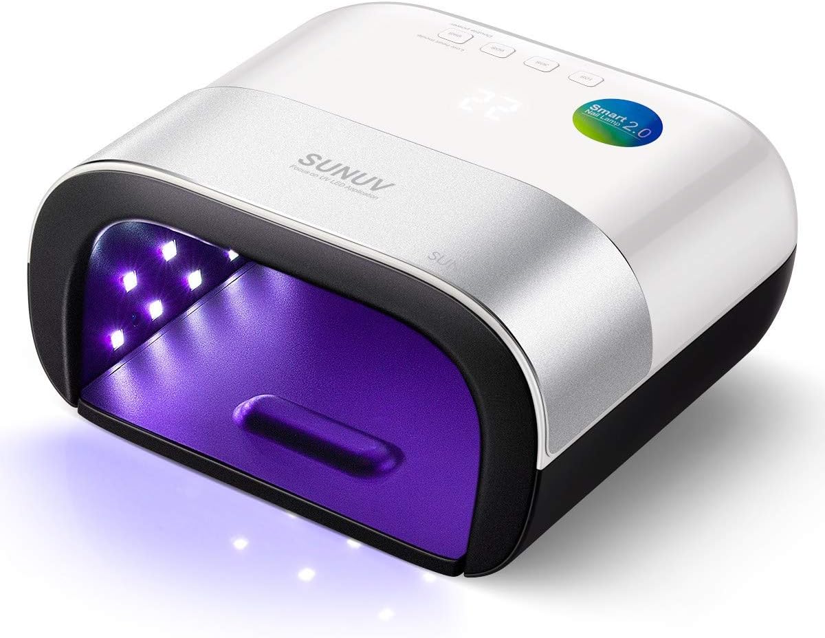 SUNUV SUN3 Professional UV Light for Gel Nails, LED Nail Lamp for Gel Polish with 4-Timer and Sensor, 39 PCS LED Beads, UV Dryer for Salon Home Gift for Woman Mom Girl