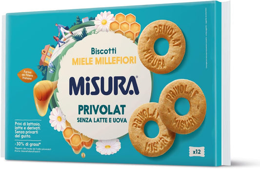 Biscotti al miele privolat senza latte e uova confezione da 400 grammi Misura