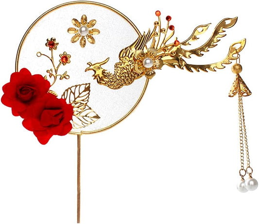 Traditional Chinese Wedding Cake Topper, Iron Phoenix Cake Topper, Valentines Day Wedding Party Decorations Supplies