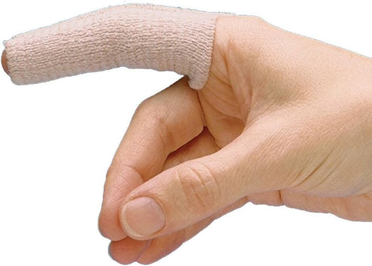 Rolyan 53348 Tapered Elastic Finger Sleeves for Edema and Swelling, Size Large/X-Large Sleeve, Pack of 6