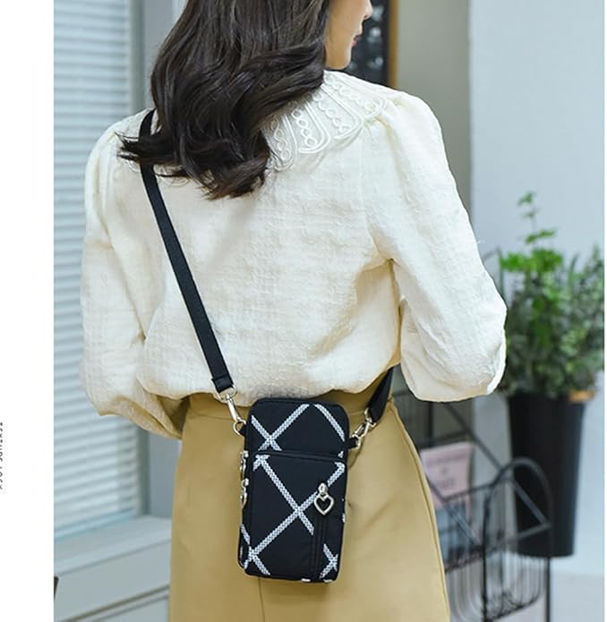 JANKS Small Crossbody Bag for Women - Mini Phone Purses with Crossbody Strap and Wallet - Nylon Arm Bag