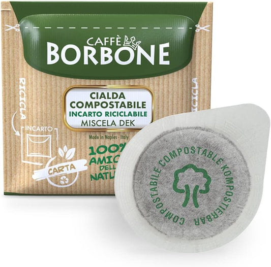 Caffè Borbone Espresso Pods, Miscela DEK, Decaf, Dark Roast ESE Pods - 50 Count