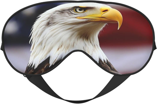 Bald Eagle Head Portrait Sleep Mask Eye Mask with Adjustable Strap, Eye Sleep Shade Cover Blocks Light for Women Men Airplane Travel Nap Meditation