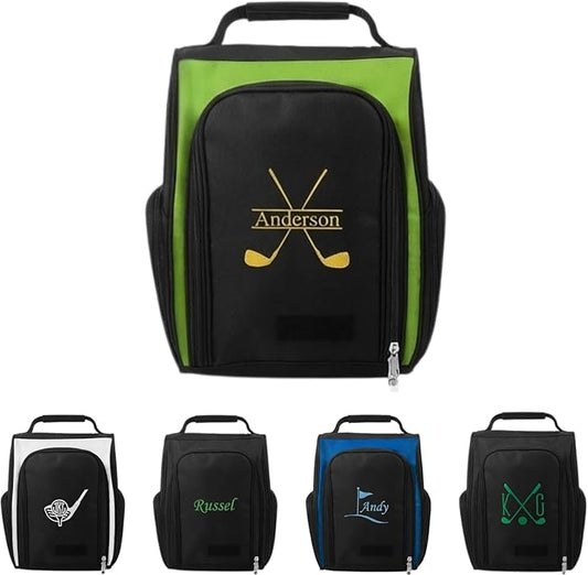 Personalized Golf Shoe Bag for Men and Women â Custom Monogram, 4 Color Options, Golf Accessory Bag and Gift for Golf Lovers and Valentines