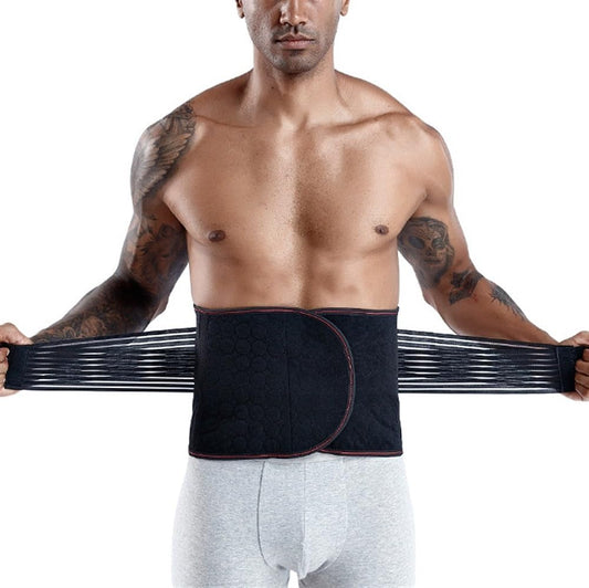 S-5XL Plus Size Back Brace Lumbar Support Belt Men Spine Decompression Girdle Posture Correction Lower Back Pain Relief Tummy Tuck Sports Fitness Waist Trainer (Color : Black, Size : 5X-Large)