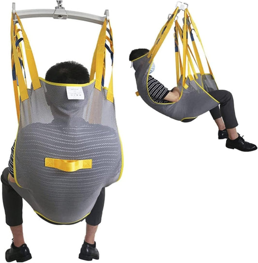 Toileting Patient Lift Sling with Head Support, Universal Mesh Bath Patient Lifting Hoist Sling Divided Leg Shower Sling for Hospitals Homes and Nursing Homes (Size : M)