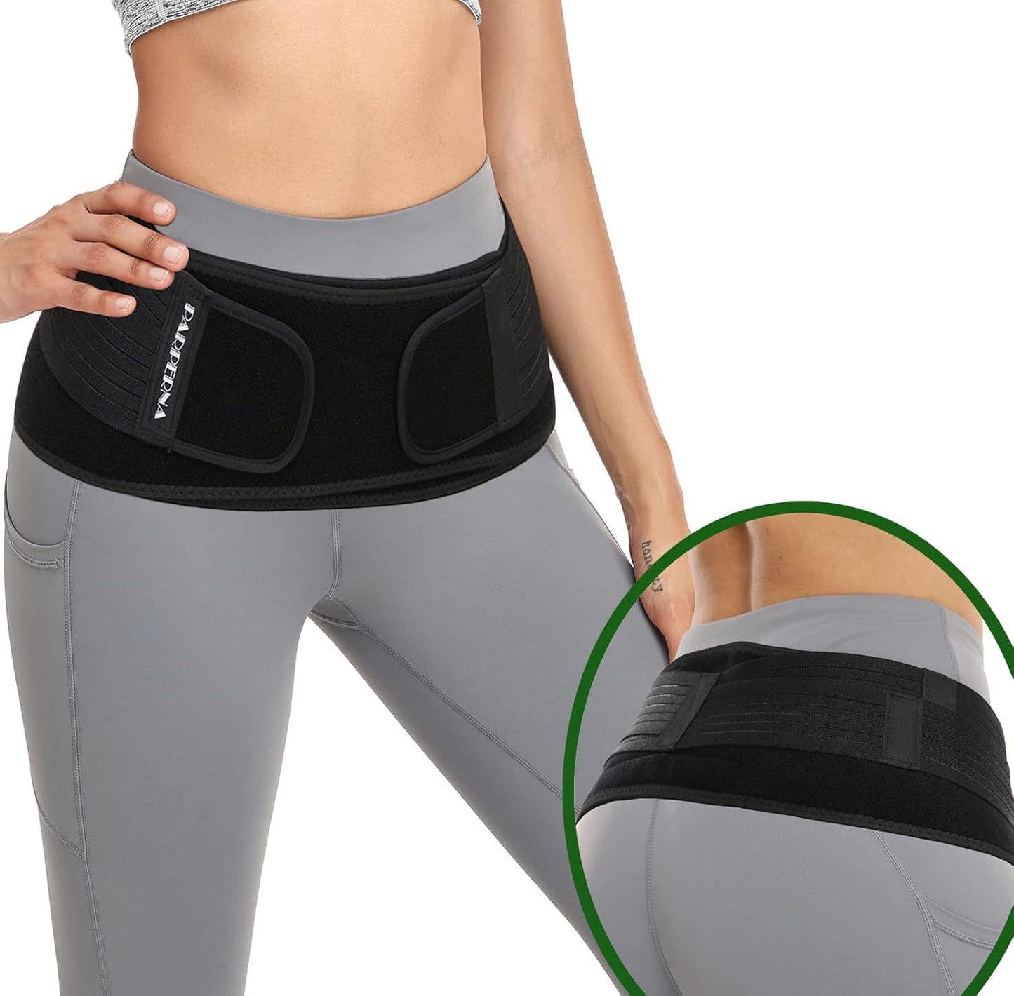 Sacroiliac SI Hip Belt for Women Men SI Joint Hip Belt - Lower Back Support Brace - Pelvic Support - Adjustable Sciatica Pelvis Lumbar Pain Relief Trochanter Brace,REGULAR (Size 30"-45")