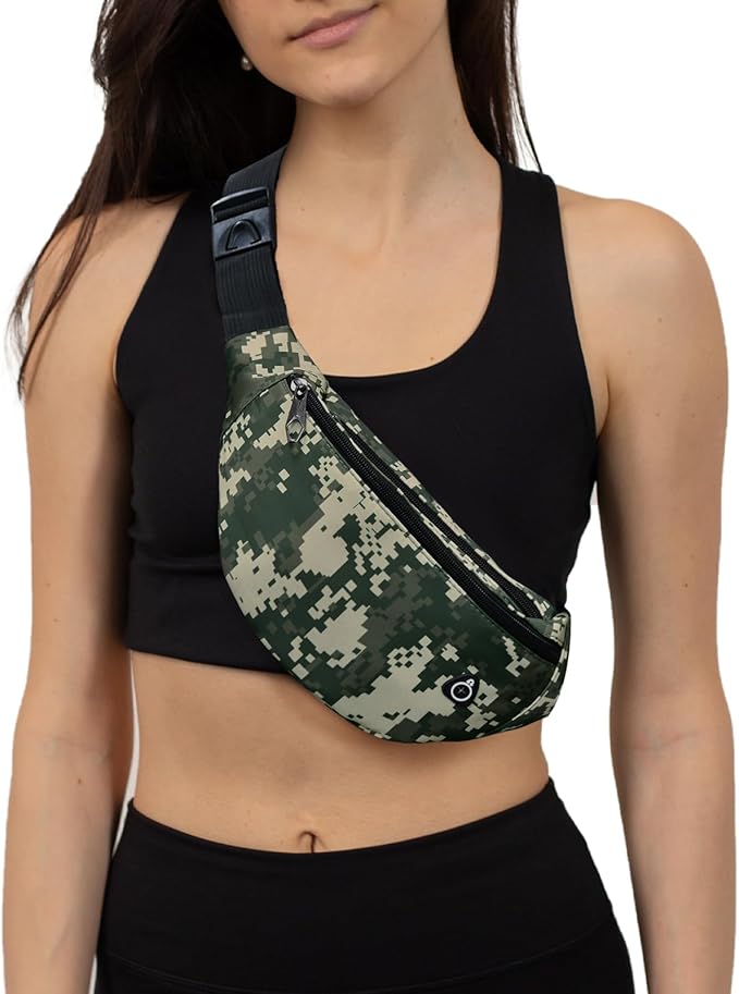 Fanny Packs for Men and Women, Waterproof Sports Waist Pack Bag for Travel Hiking Running Hands-free
