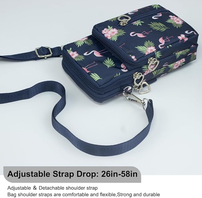 JANKS Small Crossbody Bag for Women - Mini Phone Purses with Crossbody Strap and Wallet - Nylon Arm Bag