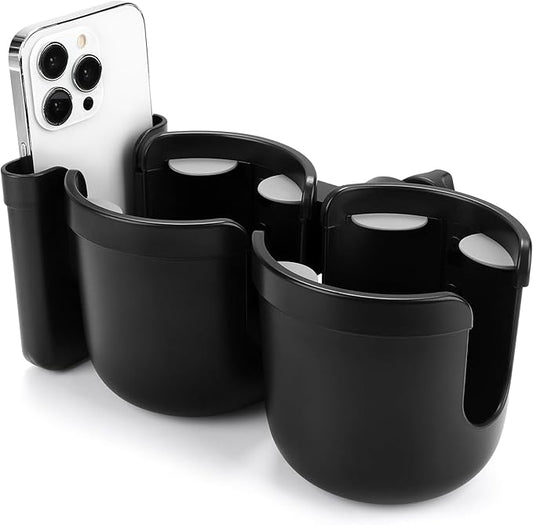 Accmor 2-in-1 Walker Cup Holder with Phone Holder, Wheelchair Cup Holder, Rollator Cup Holder, Cup Phone Holder for Walker, Wheelchair, Rollator, Mobility Scooter
