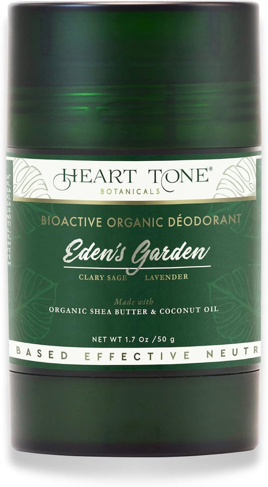 Natural Deodorant | Bioactive | Aluminum & Baking Soda Free | 24HR Protection | Men & Women | Eden's Garden Scent - Clary Sage & Lavender
