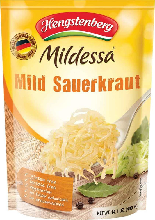 Hengstenberg Mildessa Mild Sauerkraut, 14.1 Ounce (Pack of 6)