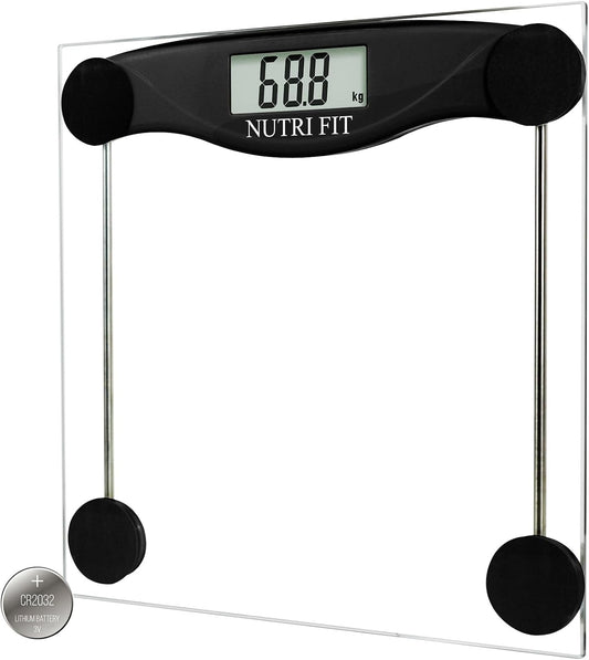 Digital Bathroom Scale for Body Weight Accurate, Smart Weighing Scale Bath Electronic Scale Kg for Weight Loss, 330lbs Capacity, Large Display, Black