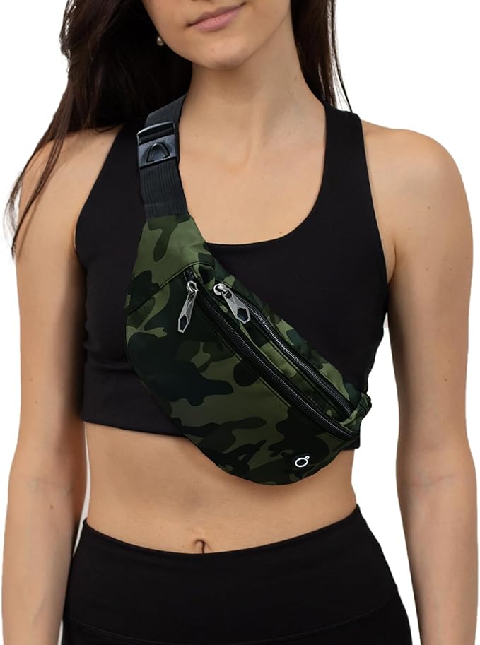 Fanny Packs for Men and Women, Waterproof Sports Waist Pack Bag for Travel Hiking Running Hands-free