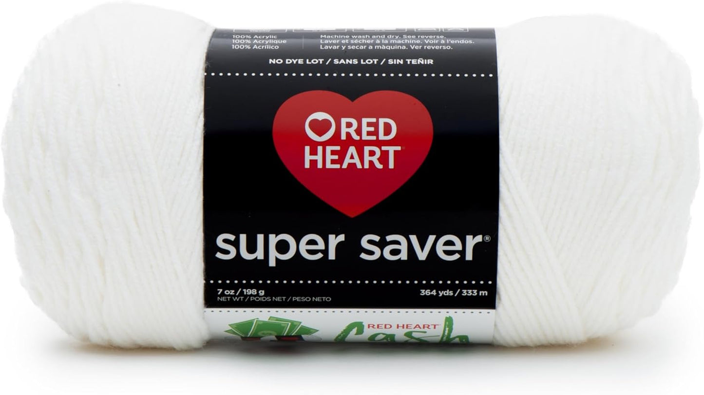 RED HEART Super Saver Yarn, White