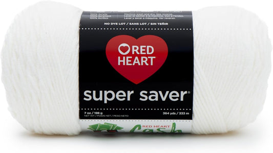 RED HEART Super Saver Yarn, White