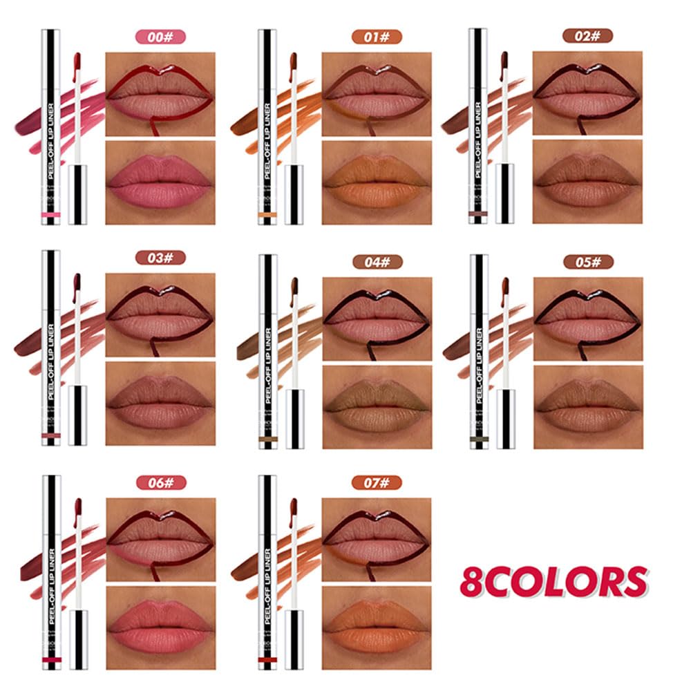 Matte Lip Gloss Stain-Peel Off Lip Liner Tattoo, Delicate Pink Lip Tint，Long Lasting Peel Off Lip Stain, Waterproof Transfer-proof Lip Mask Lip Liner Peel Off Lip Gloss,Stayn Lip Makeup. #00
