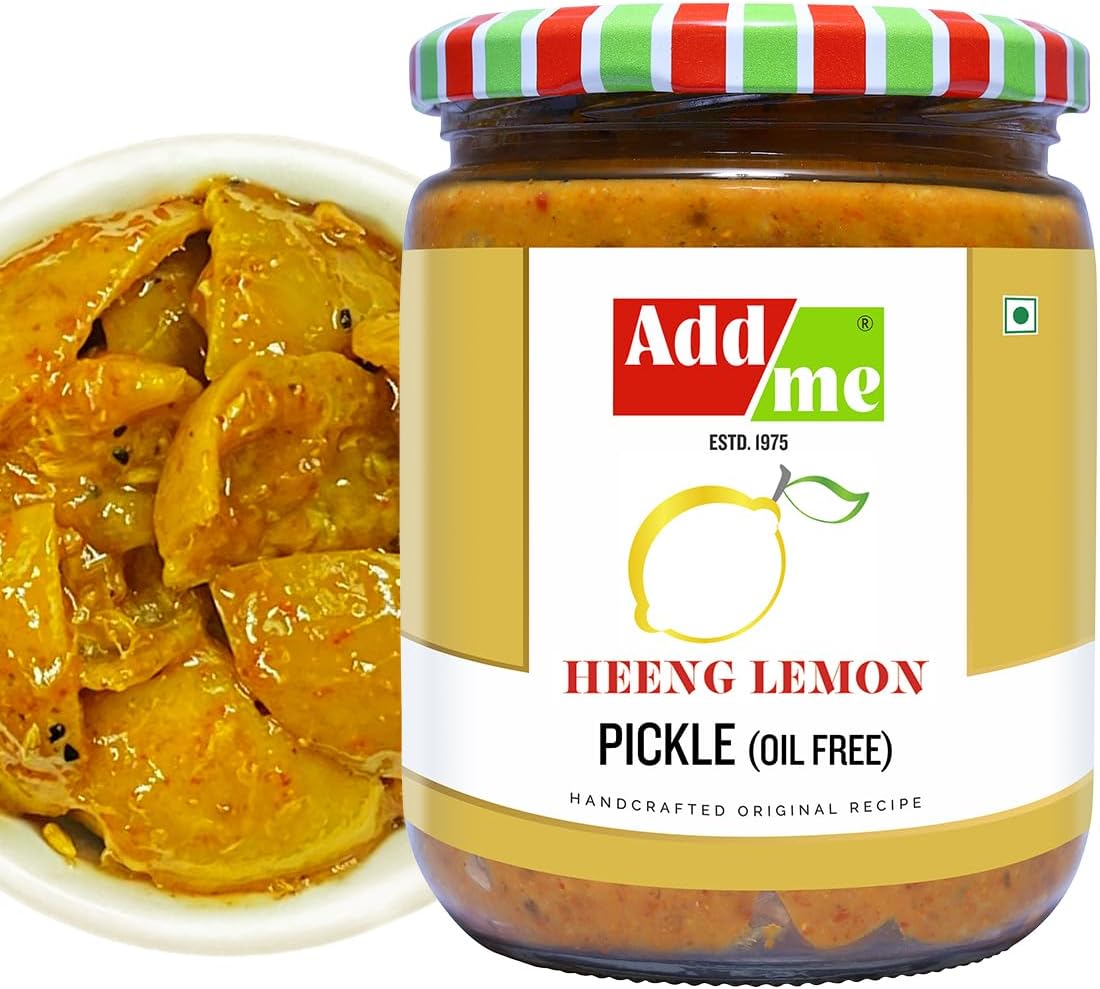 Add me Lemon Pickle Without Oil Sweet and Sour Lime Pickles with mild Hing - 500g nimbu ka heeng achar Homemade Recipe & Taste