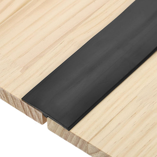 uxcell T-Molding Transition Strips, 3.28 ft x 1.97" (L x W) PVC Floor Flat Divider Strip Self Adhesive Vinyl Flooring Edging Trim for Joining Floor Gaps Doorways, Black