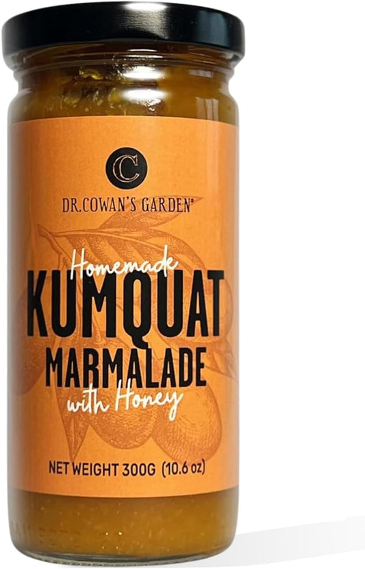 Dr. Cowan’s Garden Kumquat Marmalade with Honey - Small Batch Fruit Spread - Naturally Sweet with Local Greek Kumquats, Honey & Lemon - No Preservatives, Pure Ingredients