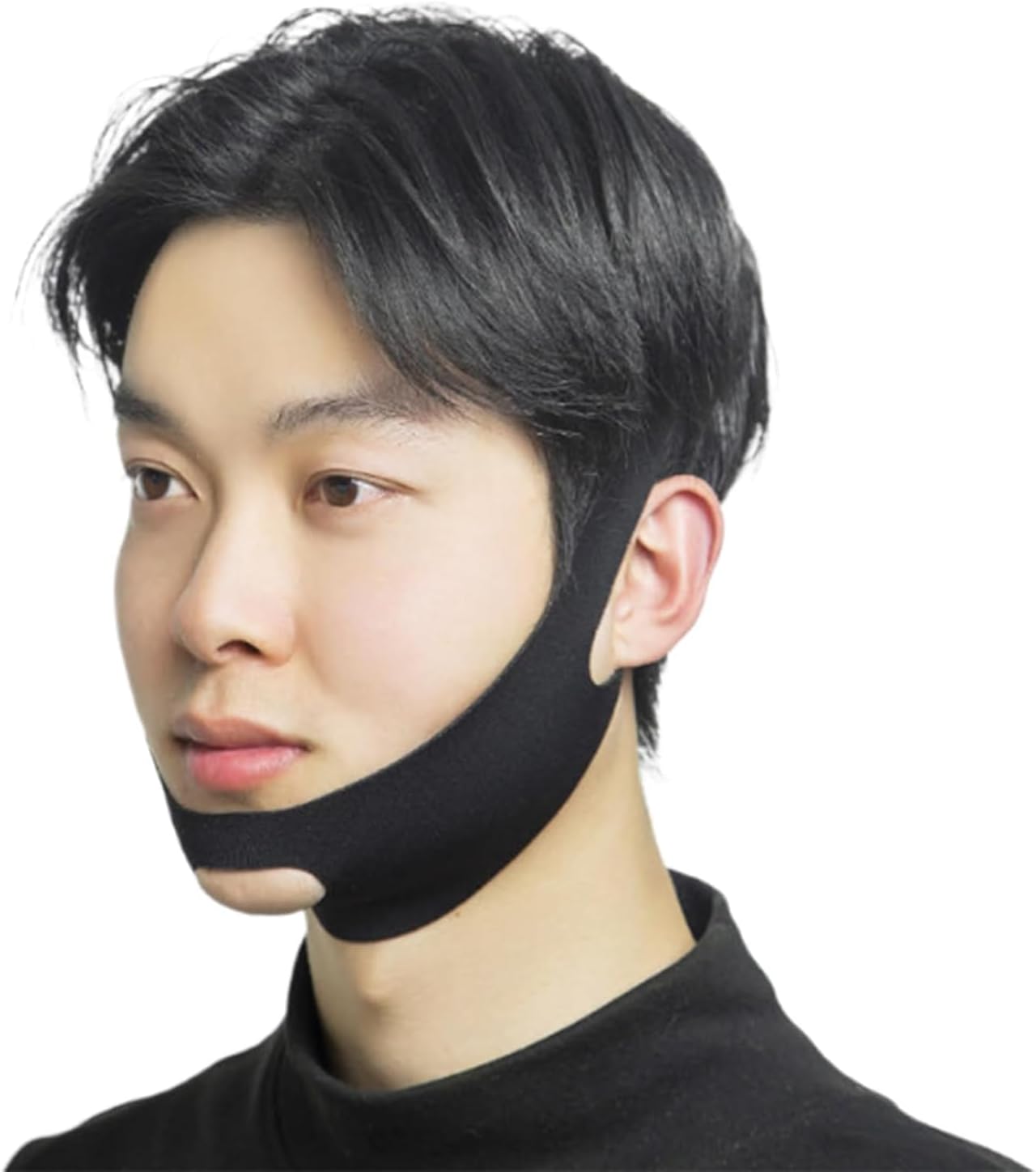 V-Line Lifting Mask - Double Chin Reducer and Face Shaper with High-Elastic Fit, Reusable Chin Strap and Depuffing Tape for Skin Tightening, Sagging Skin Relief and Slimming for Men and Women