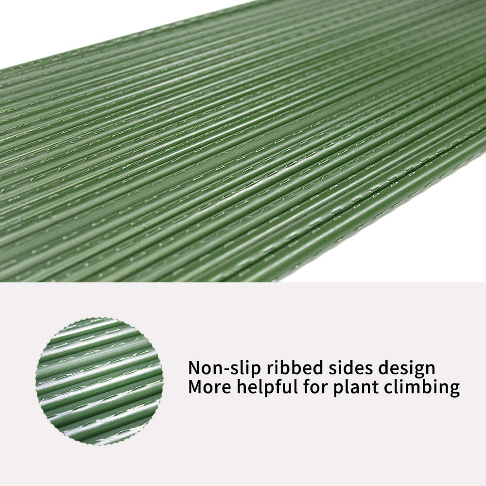 YIDIE Sturdy Metal Garden Plant Stakes 4 Ft Plastic Coated Steel Plant Sticks,Pack of 25