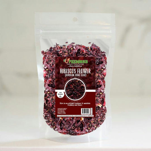 FOM~S Dried Hibiscus flower Roselle Leaf (Sabdariffa) Zobo 10oz/285g Zero additive