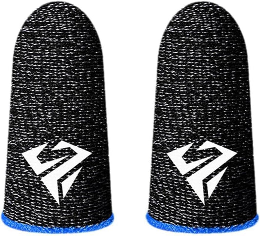 5Pcs Black Finger Cover Game Controller Sweat Proof Non-Scratch Sensitive Screen Gaming Artifact Thumb Gloves Finger Game Sleeve Gaming Accessories Accessories