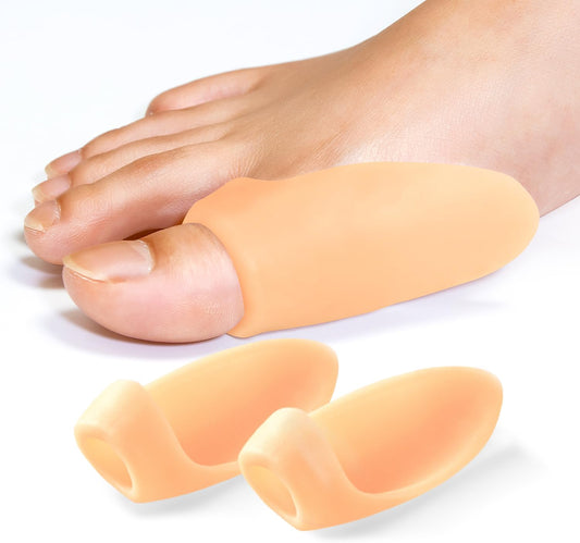 Promifun Gel Bunion Protector Shield, 10 Pack of Bunion Pads and Cushions, Bunion Guard for Big Toe, Relieve Foot Pain from Friction, Rubbing and Pressure - Beige