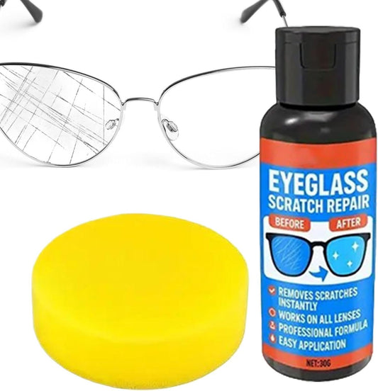 Glasses Lens Scratch Repair Kit - Scratch Remover For Glasses & Lenses, 2-in-1 Lens Scratches Repair Kit With Anti-Fog Coating, Optical Grade Polishing Paste For Eyeglasses, Sunglasses