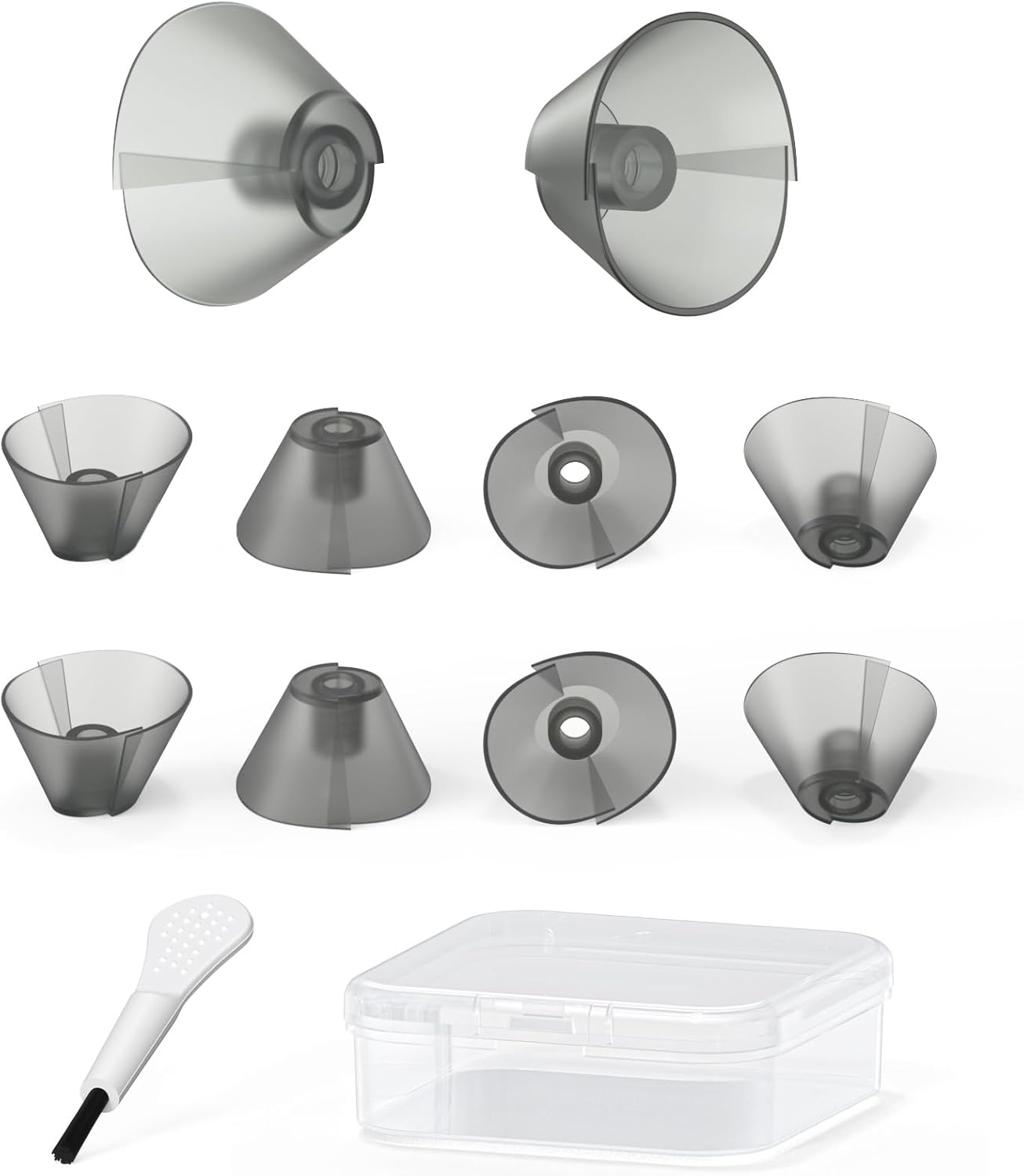 Hearing aid Tulip Domes for Resound Sure fit Standard Receiver BTE Hearing Amplifier Replacement Semi Open Earbuds with Carry Case (10pcs Pack)