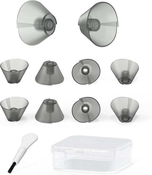 Hearing aid Tulip Domes for Resound Sure fit Standard Receiver BTE Hearing Amplifier Replacement Semi Open Earbuds with Carry Case (10pcs Pack)
