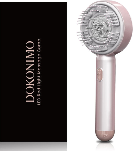 LED Scalp Massager Comb – 3-in-1 Red Light Hair Brush with Vibration & Rollers, FSA,HSA Eligible, Wireless Scalp Massager for Relaxing Daily Hair Care Routine at Home PM084