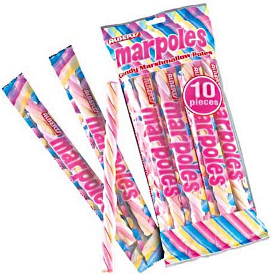 Alberts Marpoles Marshmallow Candy Twists (10 Pack)