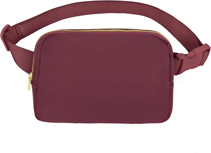 VOROLO Fanny Pack For Women And Men Crossbody Bag Belt Bag with Adjustable Strap Graduation Gifts Wine Red