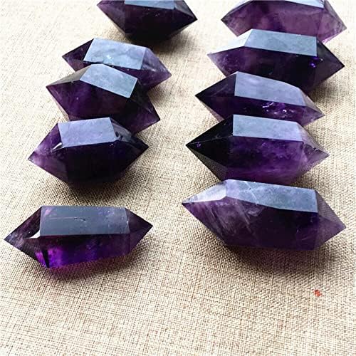 3PCS Natural Purple Amethyst Quartz Crystal Point Wand Obelisk Healing