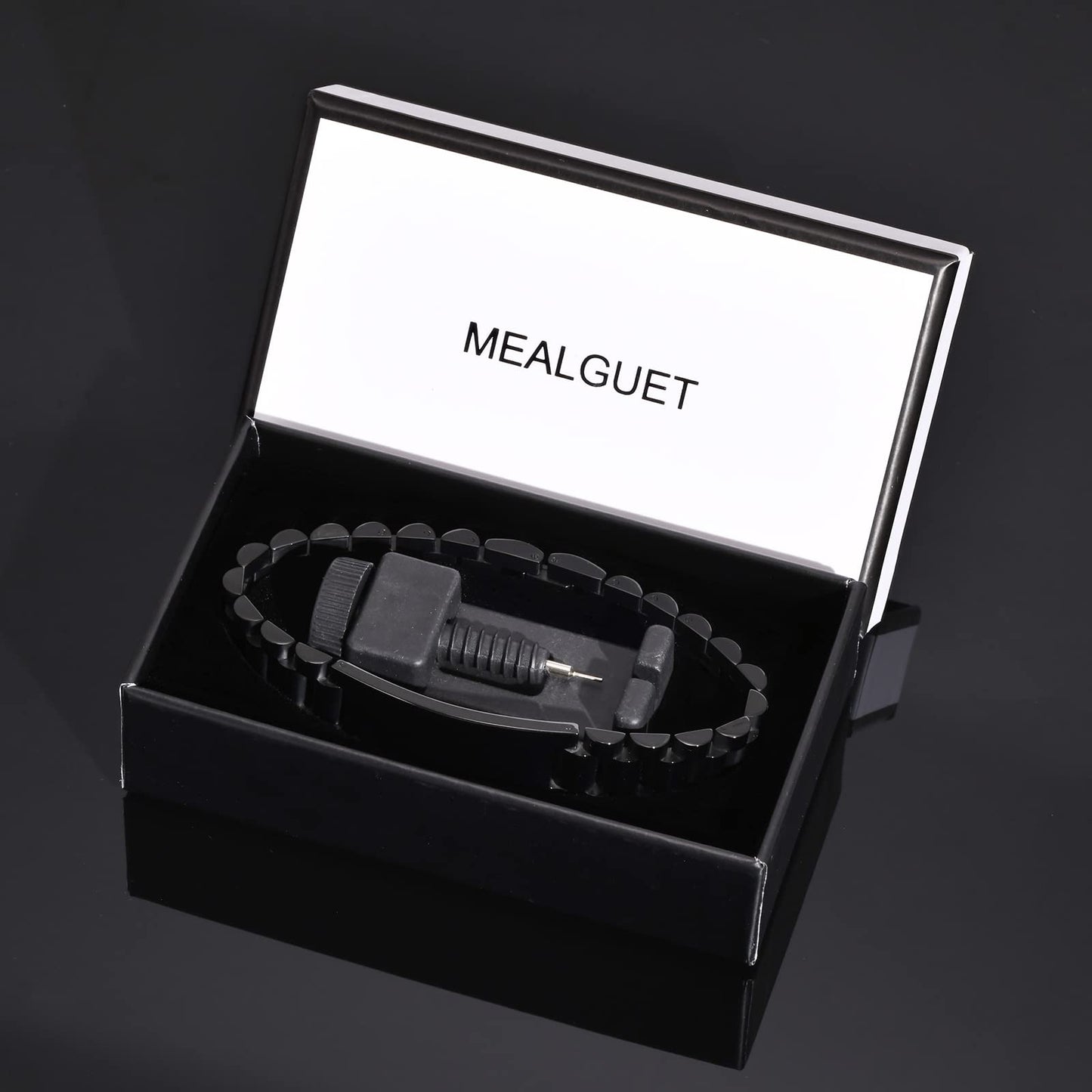 MEALGUET Stainless Steel to My Son Love Dad and Mom Courage Inspirational Wristband Link Bracelets, Graduation Birthday Gifts to Son