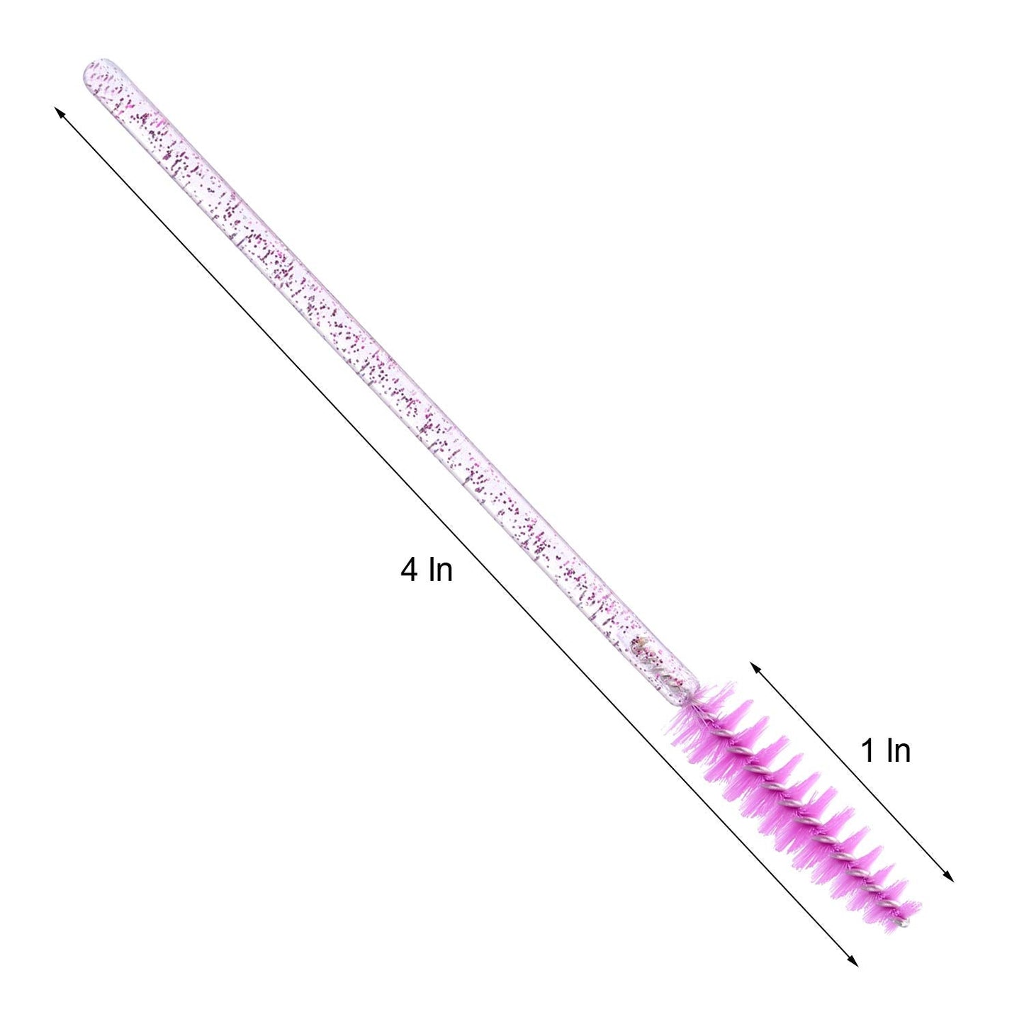 300 Disposable Mascara Wands Eyelash Brush Spoolies for Eye Lash Extension, Eyebrow and Makeup Crystal Tbestmax