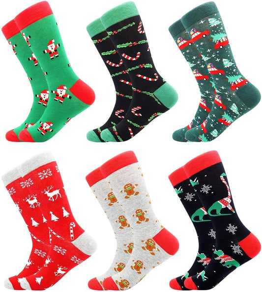 BISOUSOX Funny Socks for Men, Crazy Novelty Mens Dress Socks, Silly Funky Birthday & Father's Day Socks Size 8-12