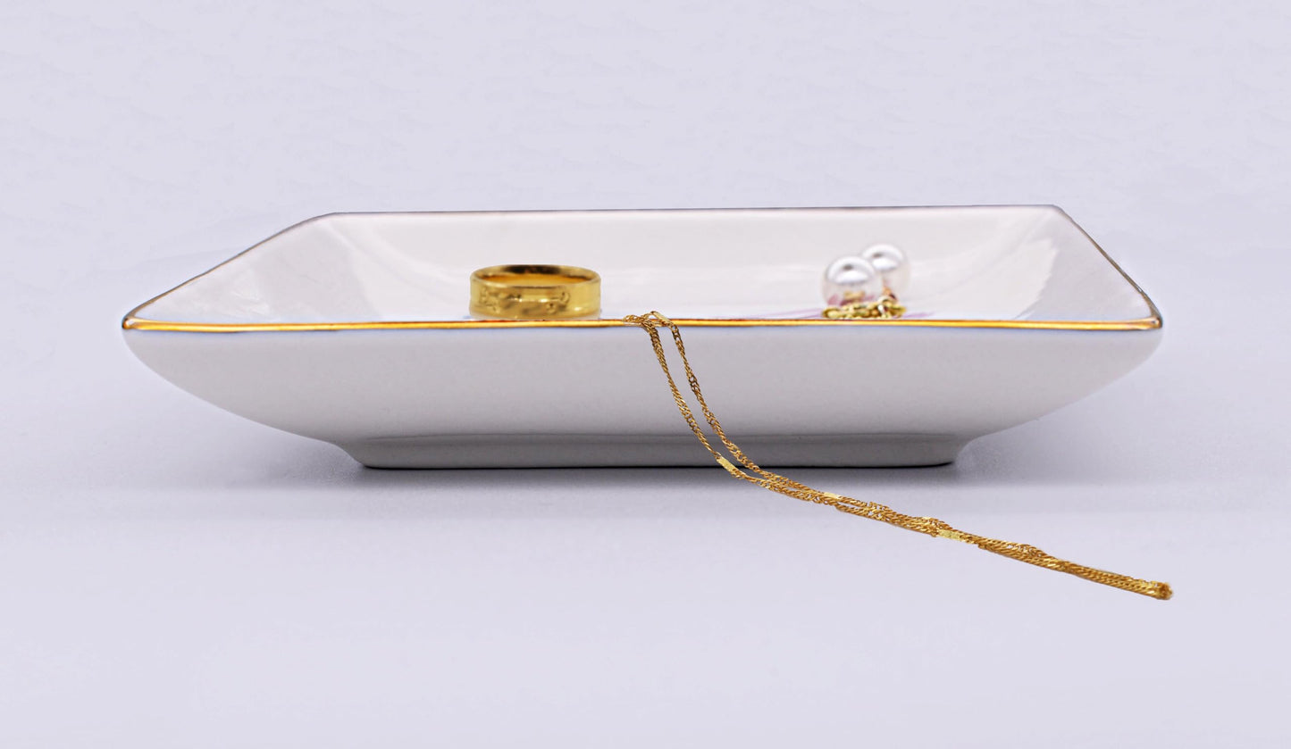 NZY Mother's Day,Birthday,Thanksgiving Christmas Gifts for Sister-in-Law,Bonus Sis Appreciated Gifts,Thank You Present,Jewelry Tray Trinket Holder Ring Dish-If Bonus Sisters Were Flowers,I'd Pick You