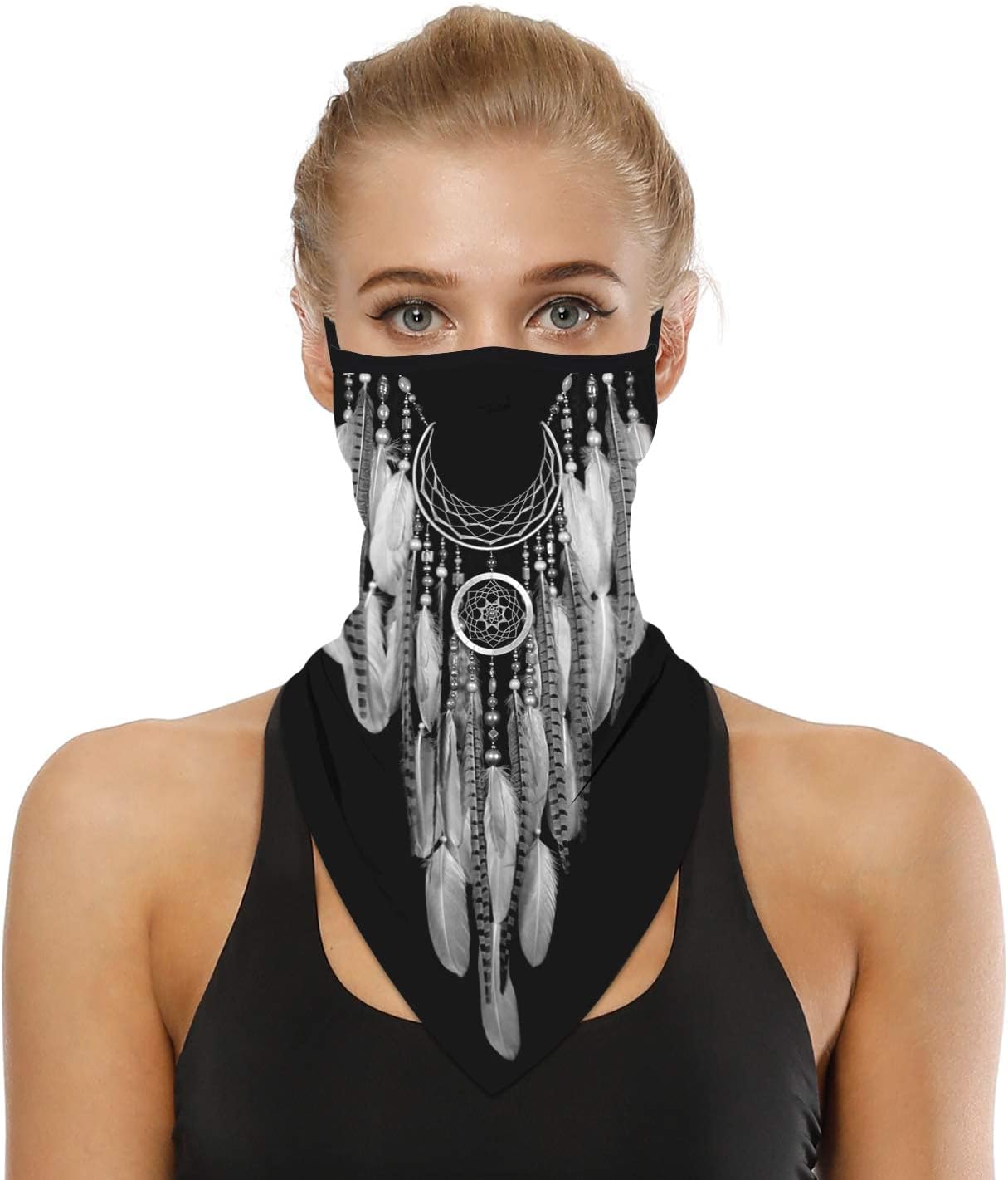 YAYOUREL Neck Gaiter Face Mask Covering Bandanas for Men Women Summer UV Face Scarf Mask Cover Facemask Balaclava Headbands