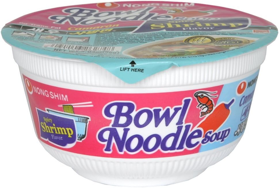 Nongshim Spicy Shrimp Bowl, 3.03-Ounce (Pack of 12)