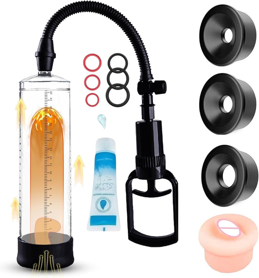 Male Growth Pump Vacuum penisen Largement Tool with Strong Suction Men's Enlargement Pumps Adjustable Underwear Set Training Tools to Be a Bigger Men battery-MH08